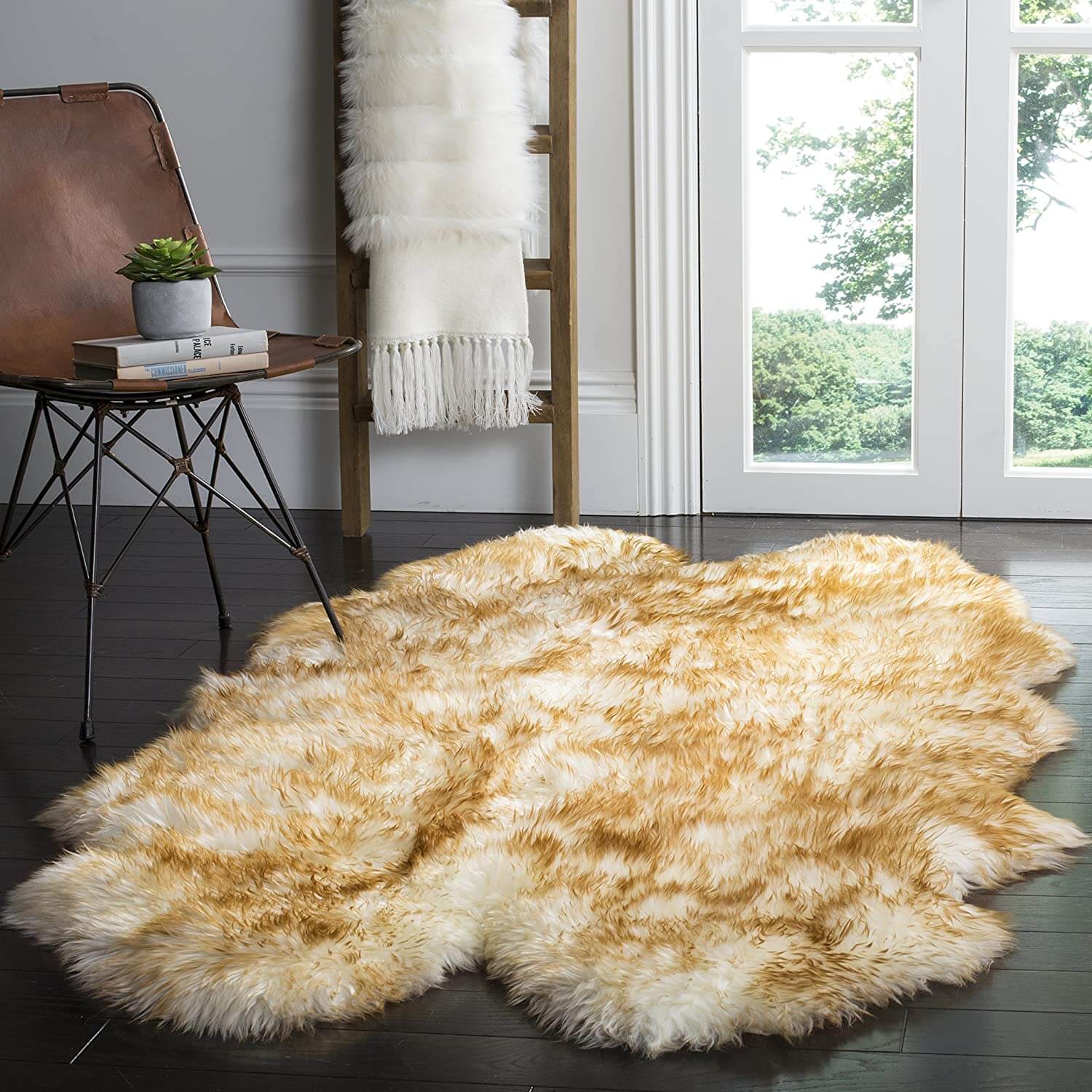 4' x 6' Premium Faux Sheepskin Area Rug - KnitFirst