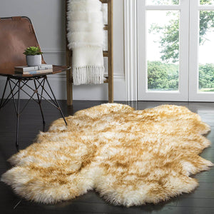 4' x 6' Premium Faux Sheepskin Area Rug - KnitFirst