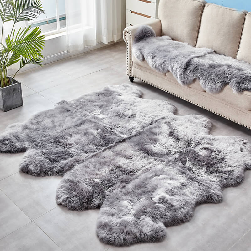 4' x 6' Premium Faux Sheepskin Area Rug - KnitFirst