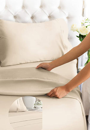 400 Thread Count Cotton - King Size Sheet Set - KnitFirst