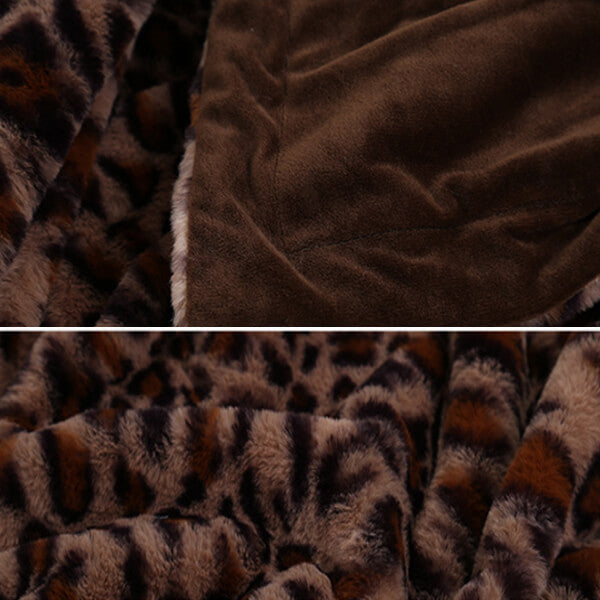 Fleece Faux Fur Throw Blanket, Lap Fleece Blankets