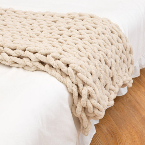 Chunky Knit Chenille Blanket