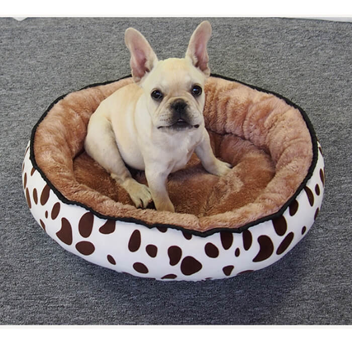 Pet Cotton Sherpa Bagel Cat Dog Bed(Kennel + mat）