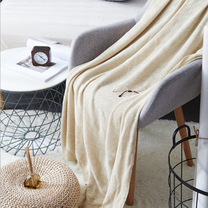 Sweater Cotton Blanket | Sweater Knit Blanket