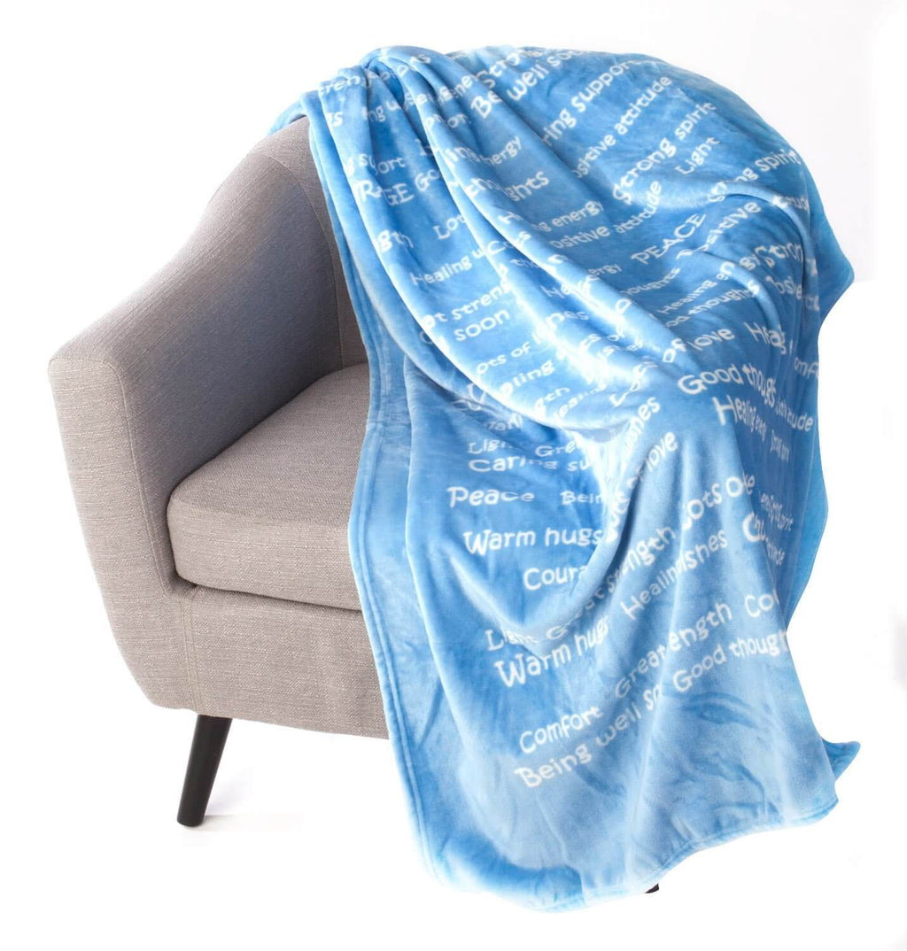 Chanasya Sympathy Healing Thoughts Caring Compassion Message Gift Throw Blanket - KnitFirst
