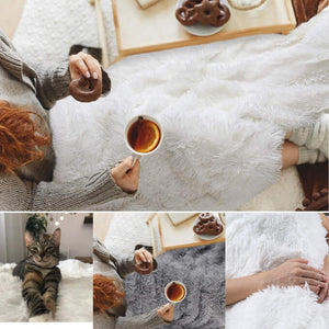 Chic Home Faux fur Fleece Blanket - KnitFirst