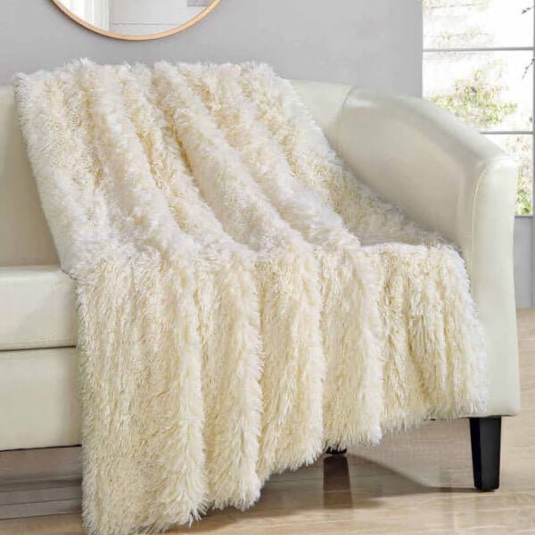 Chic Home Faux fur Fleece Blanket - KnitFirst