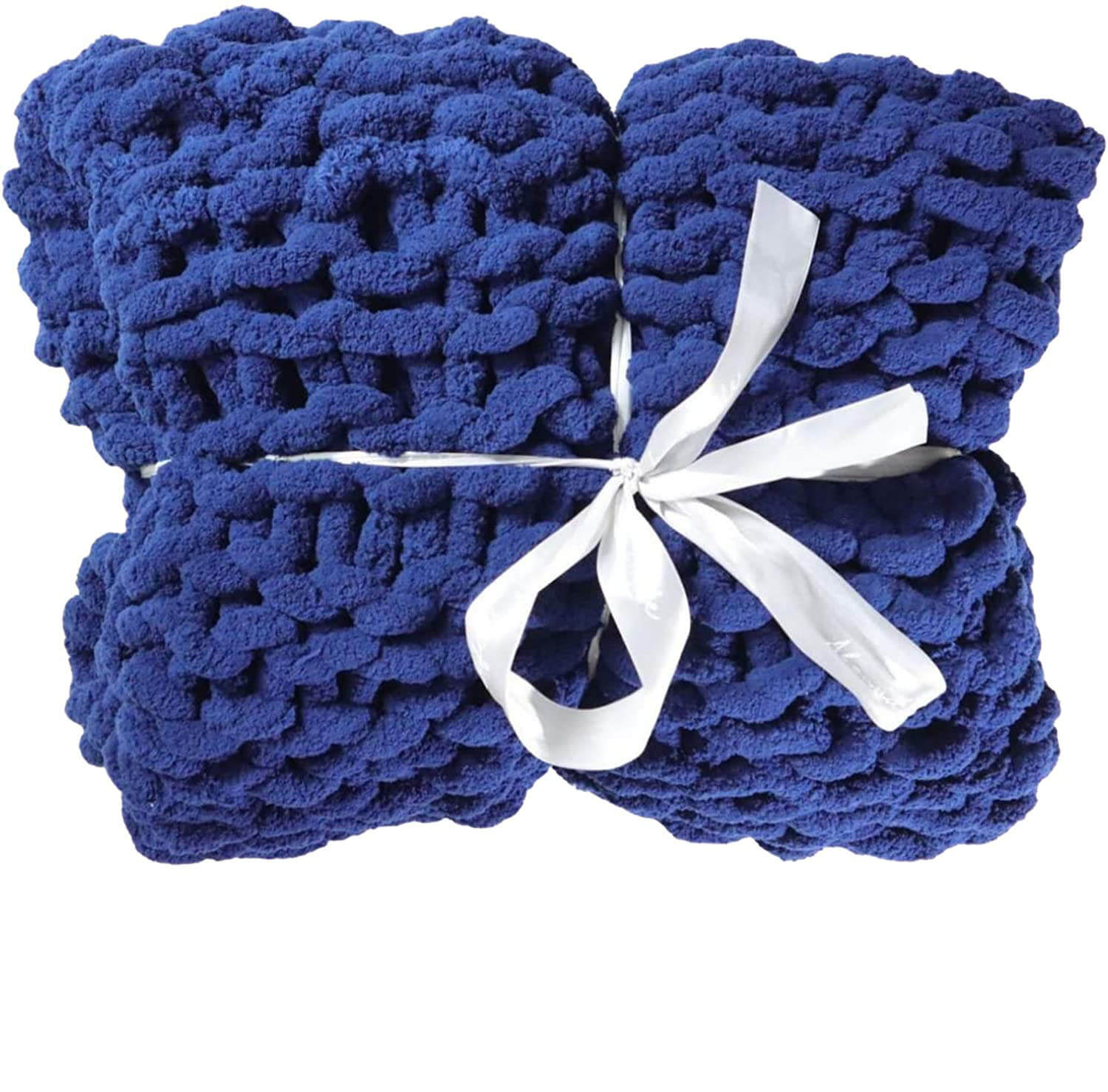 Chunky Knit Blanket - Beautiful Home Decor Throw - Soft Chenille Yarn - KnitFirst