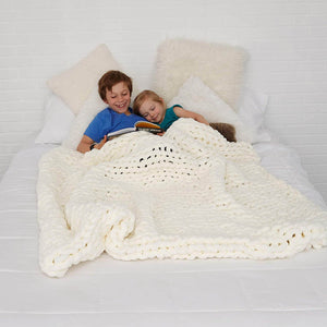Chunky Knit Blanket - Beautiful Home Decor Throw - Soft Chenille Yarn - KnitFirst