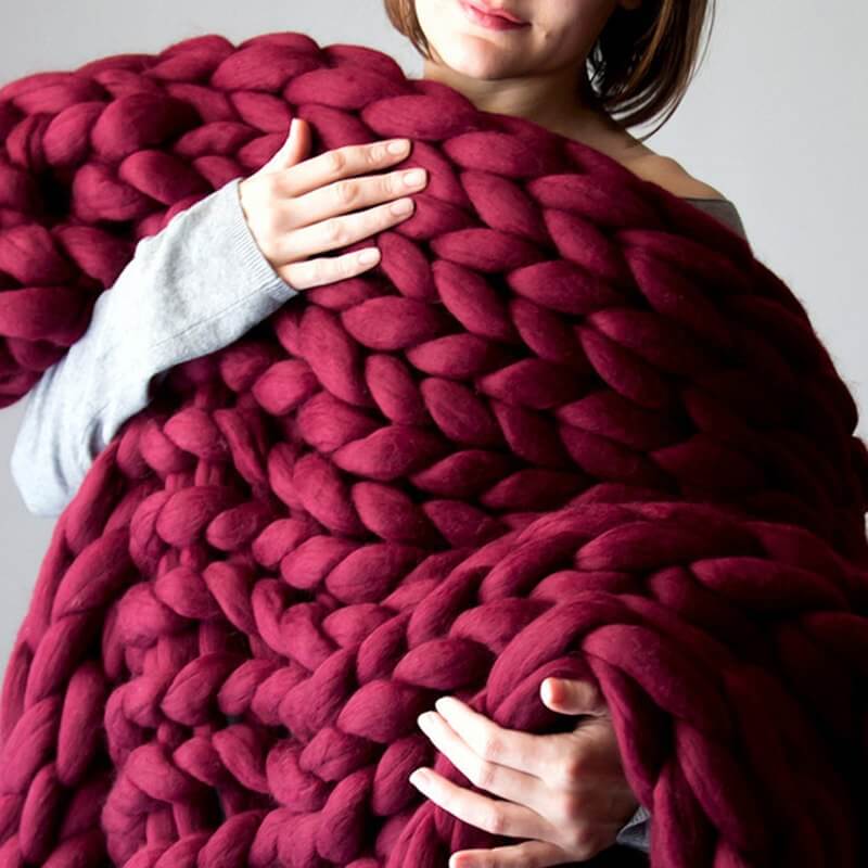 Chunky Knitted Blanket - KnitFirst