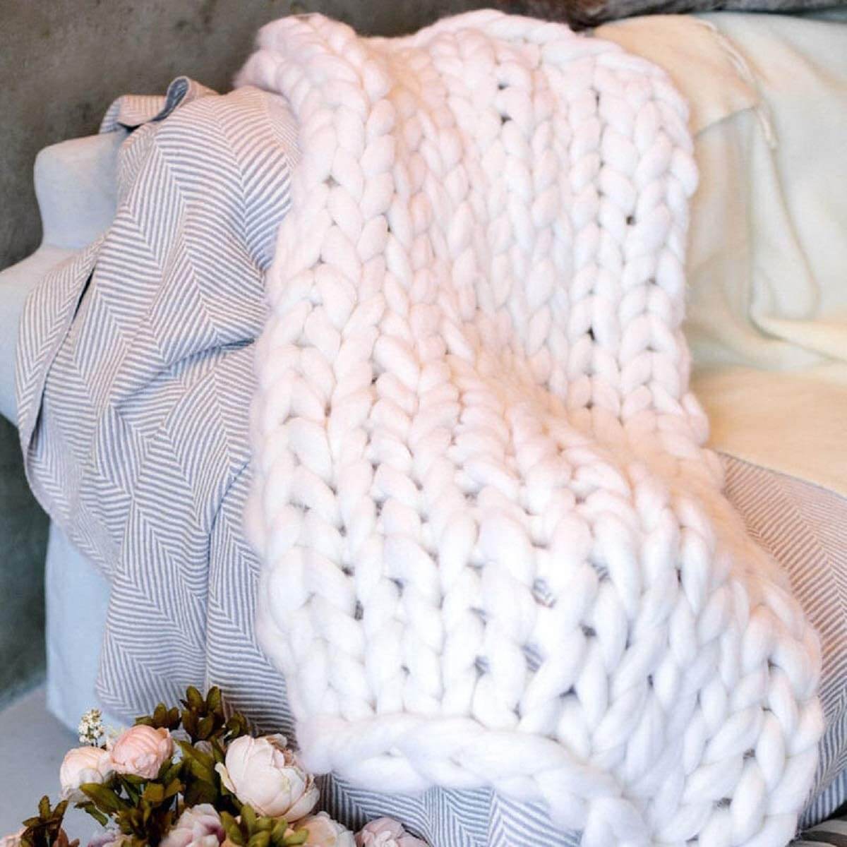 Chunky Knitted Blanket - KnitFirst