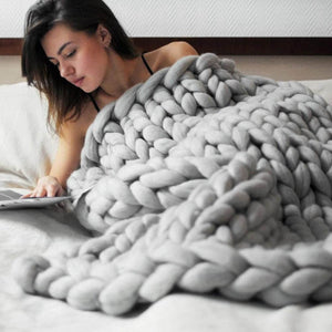 Chunky Knitted Blanket - KnitFirst