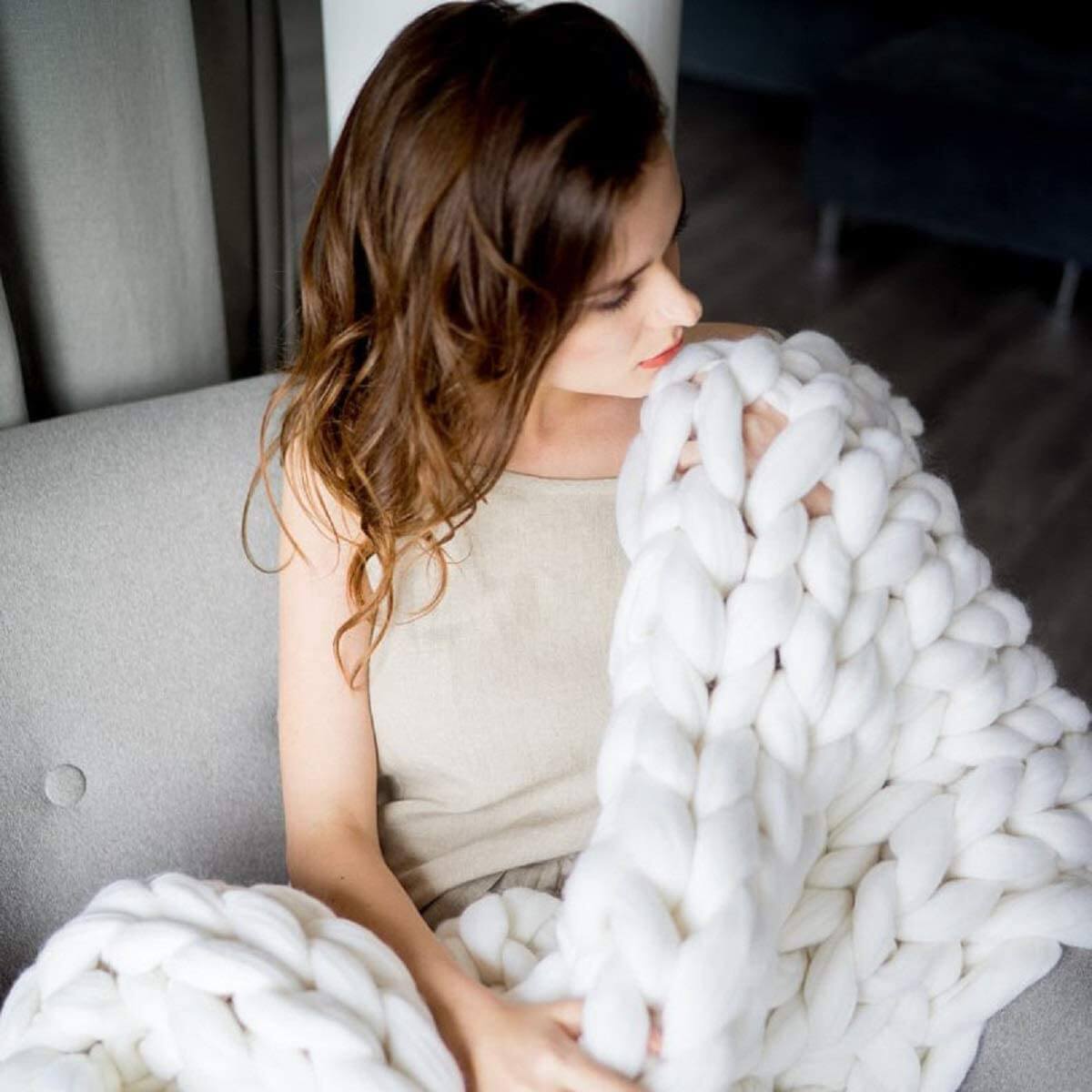 Chunky Knitted Blanket - KnitFirst