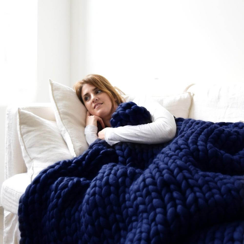 Chunky Knitted Blanket - KnitFirst