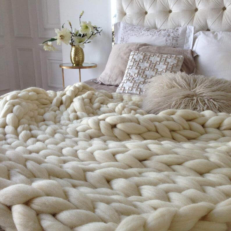Chunky Knitted Blanket - KnitFirst