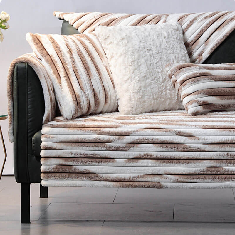 Comfort Faux rabbit fur Sofa Furniture Cover | Pet Furniture Cover | Machine Washable - KnitFirst