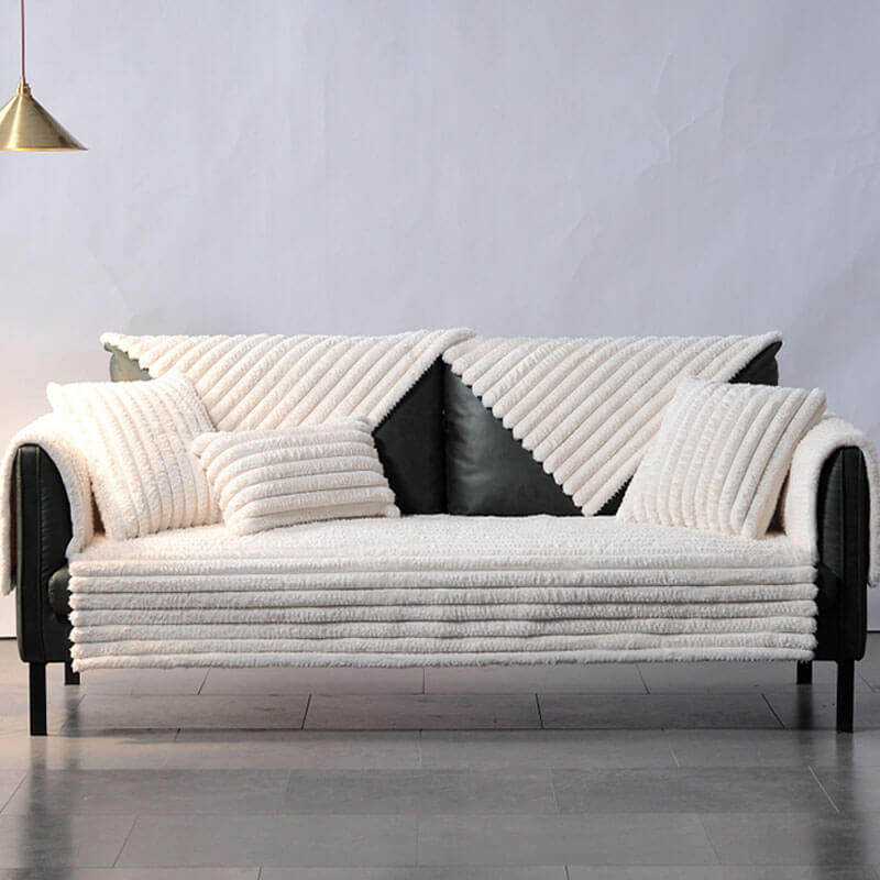 Comfort Faux rabbit fur Sofa Furniture Cover | Pet Furniture Cover | Machine Washable - KnitFirst