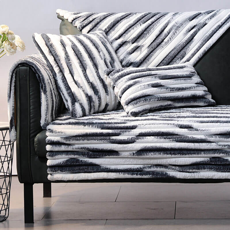 Comfort Faux rabbit fur Sofa Furniture Cover | Pet Furniture Cover | Machine Washable - KnitFirst