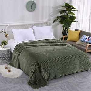 Coral Velvet Sofa Bed Blanket,Office Travel Nap Blanket - KnitFirst