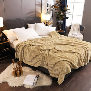 Coral Velvet Sofa Bed Blanket,Office Travel Nap Blanket - KnitFirst
