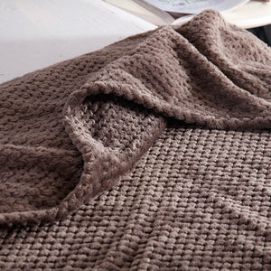 Cotton Flannel Fleece Throw Blanket - KnitFirst