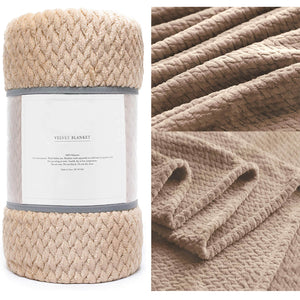 Cotton Flannel Fleece Throw Blanket - KnitFirst