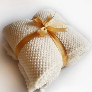 Cotton Flannel Fleece Throw Blanket - KnitFirst