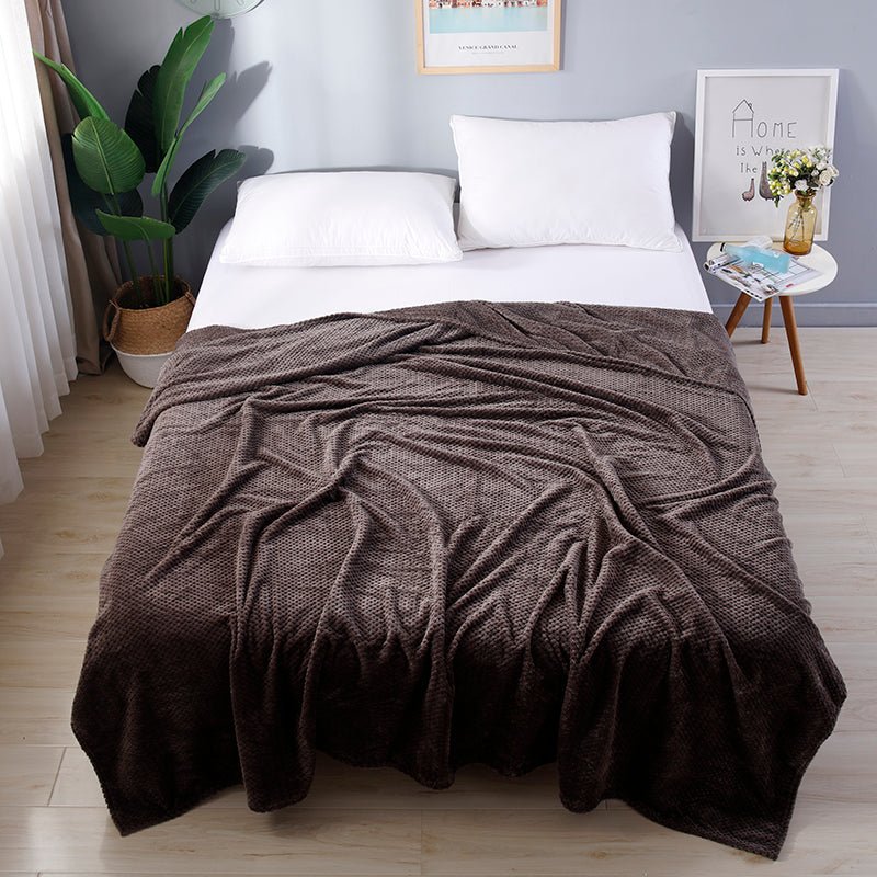Cotton Flannel Fleece Throw Blanket - KnitFirst
