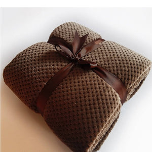 Cotton Flannel Fleece Throw Blanket - KnitFirst
