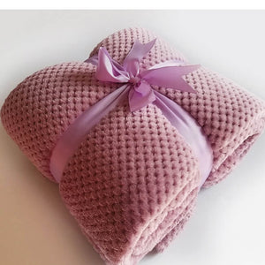 Cotton Flannel Fleece Throw Blanket - KnitFirst