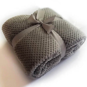 Cotton Flannel Fleece Throw Blanket - KnitFirst
