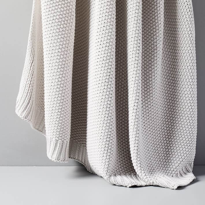 Cotton Knit Throws blanket - KnitFirst