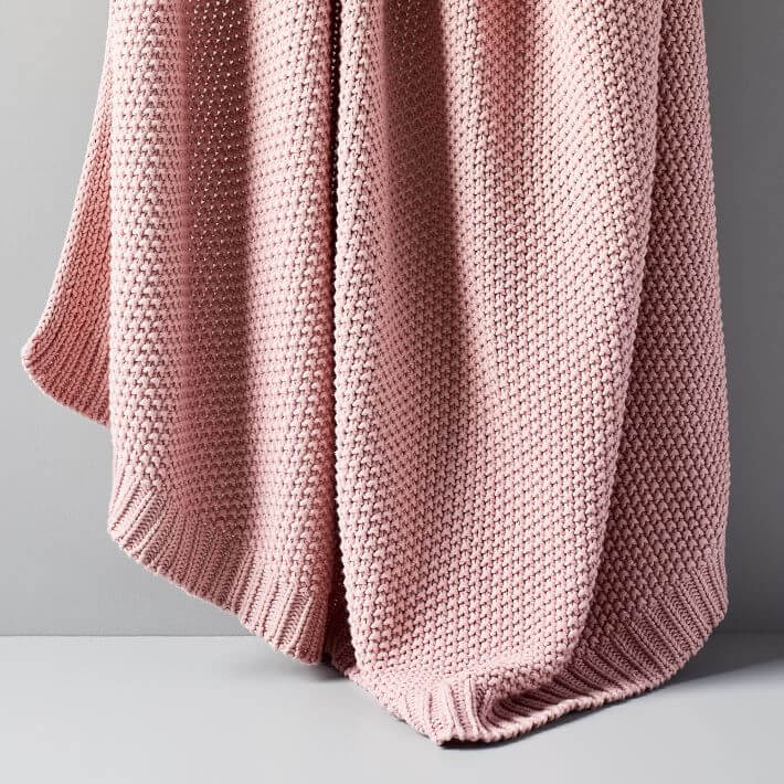 Cotton Knit Throws blanket - KnitFirst