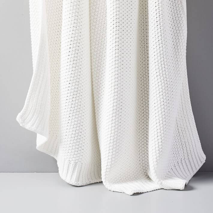 Cotton Knit Throws blanket - KnitFirst