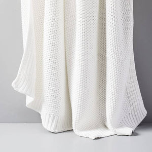 Cotton Knit Throws blanket - KnitFirst