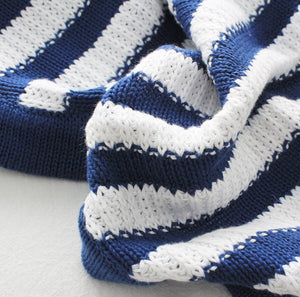 Cotton Knit Throws blanket - KnitFirst