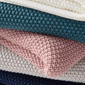 Cotton Knit Throws blanket - KnitFirst