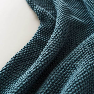 Cotton Knit Throws blanket - KnitFirst