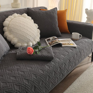 MFX L-Shape Sofa Cover – Quilted Slipcover, Reversible, Machine Washable, Pet Mat, Large Sectional