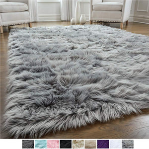 Custom Premium Faux Sheepskin Area Rug - KnitFirst
