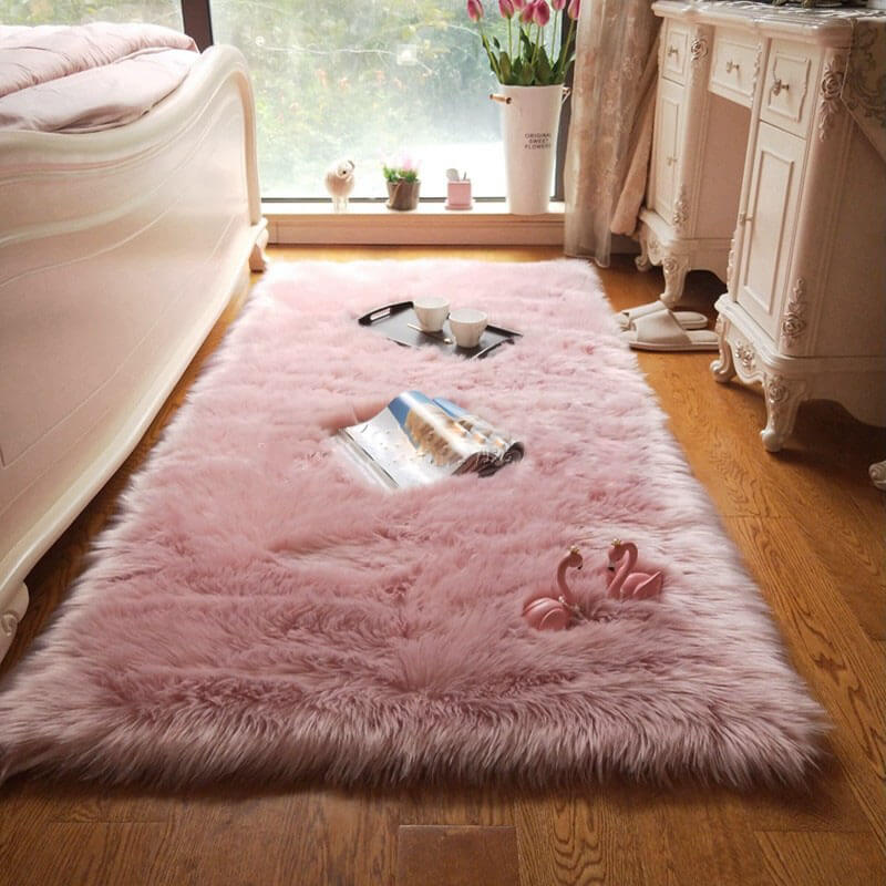 Custom Premium Faux Sheepskin Area Rug - KnitFirst