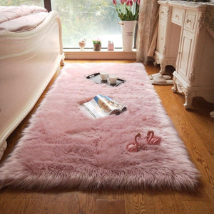 Custom Premium Faux Sheepskin Area Rug - KnitFirst