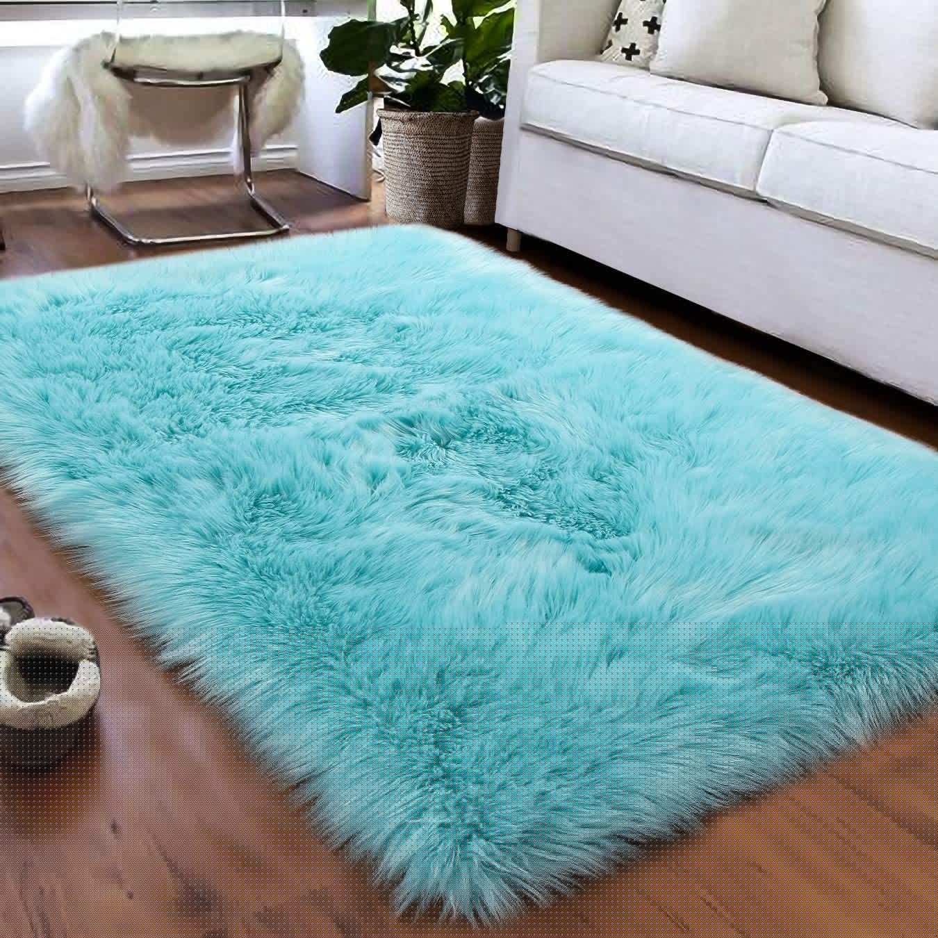 Custom Premium Faux Sheepskin Area Rug - KnitFirst