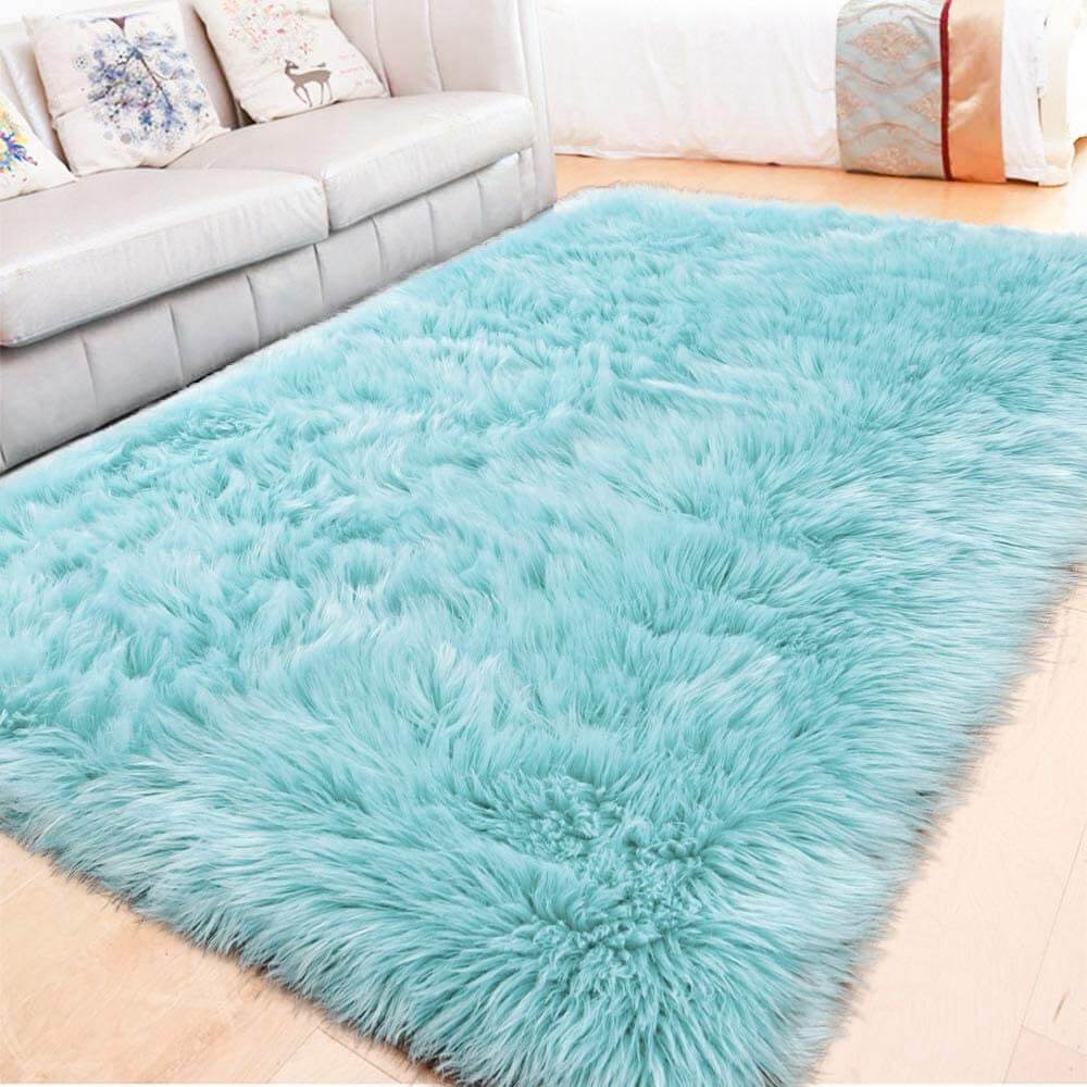 Custom Premium Faux Sheepskin Area Rug - KnitFirst