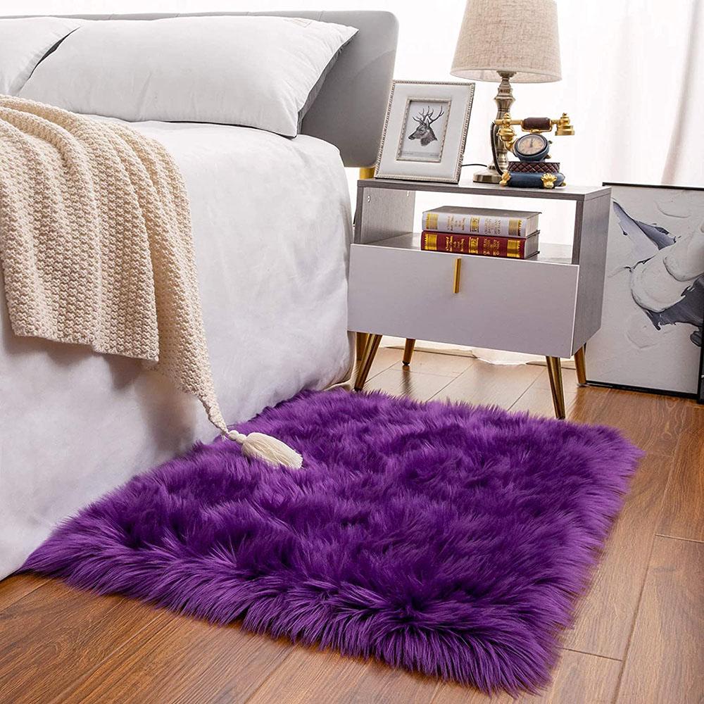 Custom Premium Faux Sheepskin Area Rug - KnitFirst