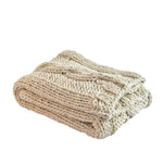 DIY Knitting PATTERN - Triple Cable Throw Blanket / Rug 50" x 60" - KnitFirst