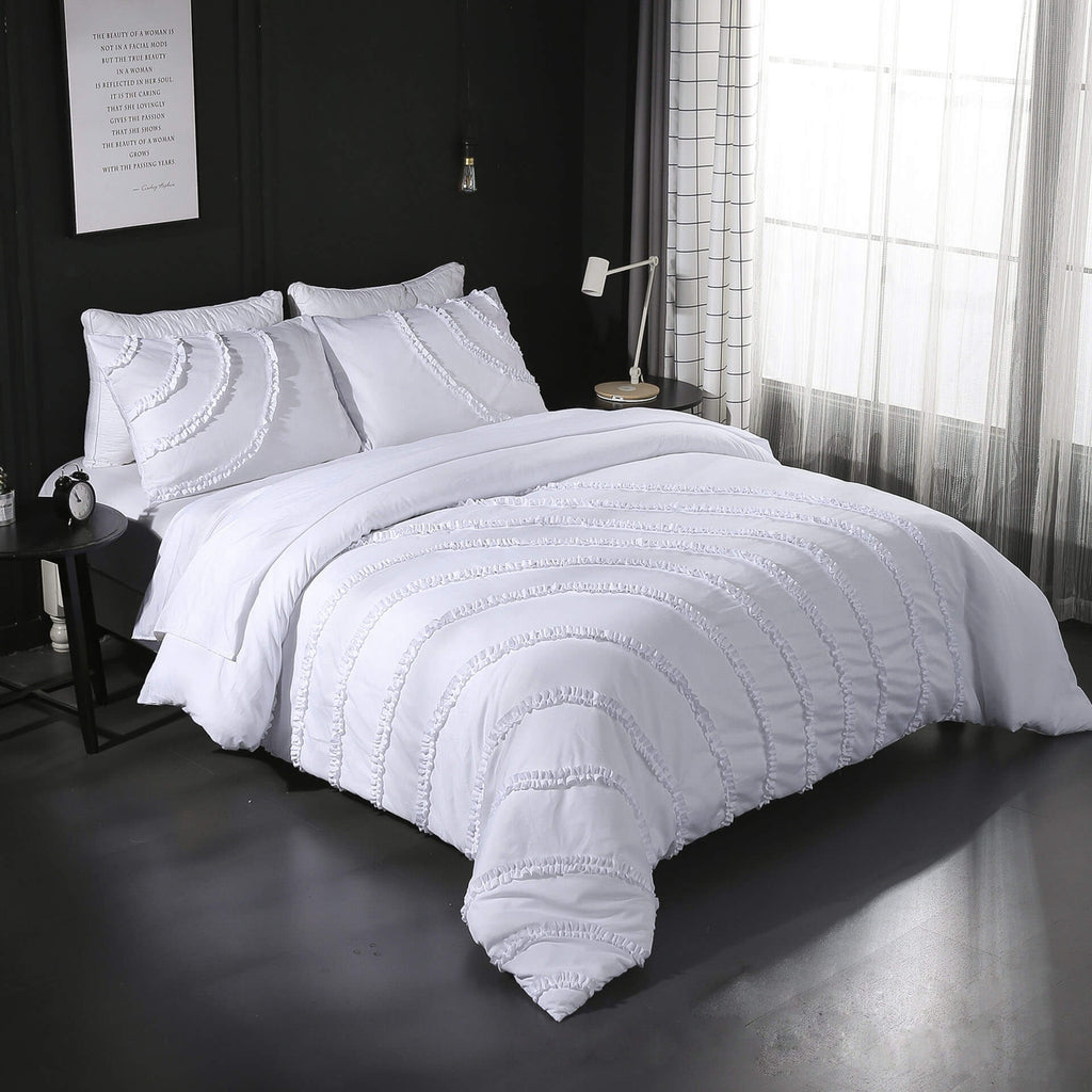 Egyptian Cotton 3pcs Queen/King Duvet Cover Set - KnitFirst