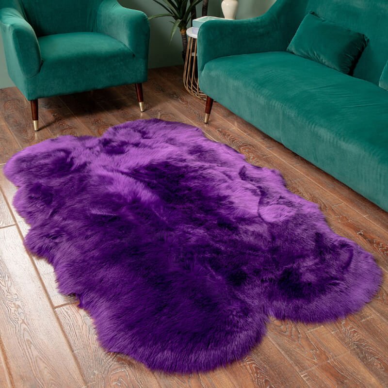 EXTRA LARGE FAUX SHEEPSKIN FUR RUG - KnitFirst