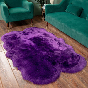 EXTRA LARGE FAUX SHEEPSKIN FUR RUG - KnitFirst