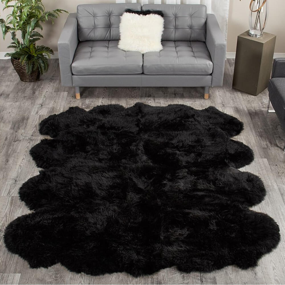EXTRA LARGE FAUX SHEEPSKIN FUR RUG - KnitFirst